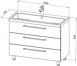 Baza ASTRA 100 s umivaonikom