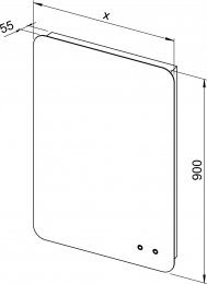 Ogledalo CHARM SLIM z razsvetljavo v ozadju