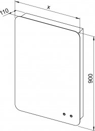 Ogledalo CHARM z razsvetljavo v ozadju