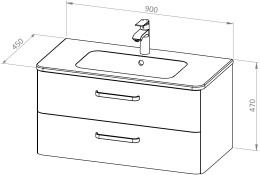 Omarica CHARM 90 z umivalnikom