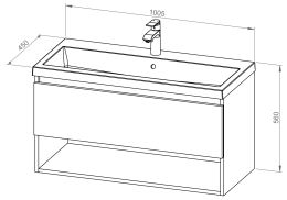 Omarica BASIC PLUS 100 z umivalnikom