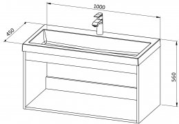 Omarica BASIC 100 z umivalnikom