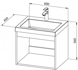 Omarica BASIC 60 z umivalnikom