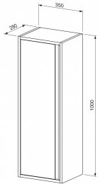 Halbhochschrank CONNECT 35x100