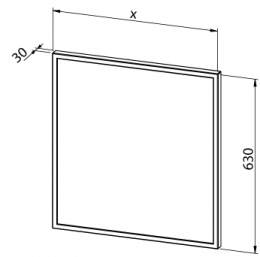 Spiegel mit Aluminiumrahmen