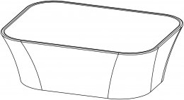 Umivalnik TITAN Square, nadpultni