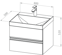 Baza LYRA 60 s umivaonikom