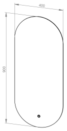 Ogledalo LYRA 40 s pozadinskom LED rasvjetom i grijačem protiv magljenja