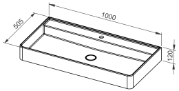 Umivaonik ARDEA 100, viseći